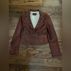 Vintage Bebe Genuine Leather Blazer. Size medium.